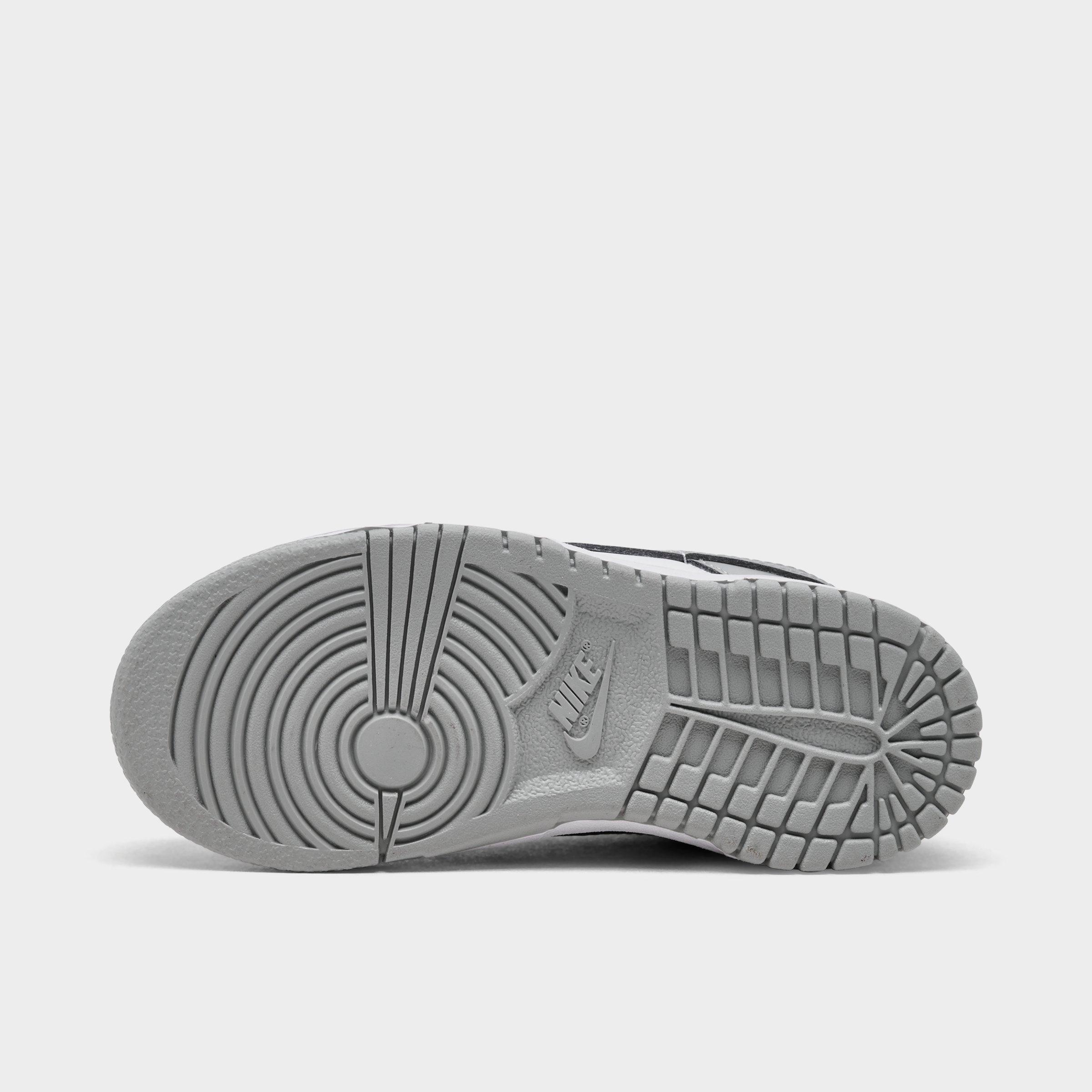 Kids' Toddler Nithtke Dunk Low Casual Shoes - White/Light Smoke Grey - Bottom view