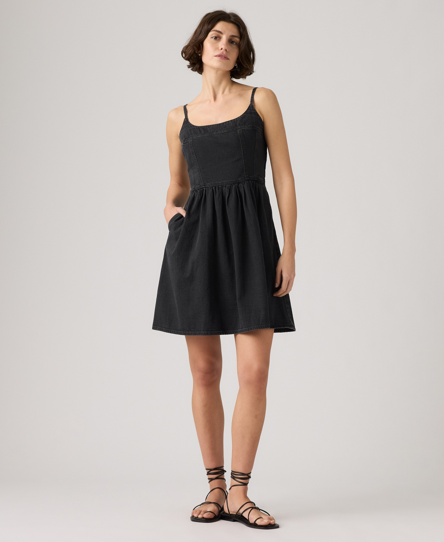Levi's Women's Jadine Square Neck Denim Mini Dress - First Or Last Dress