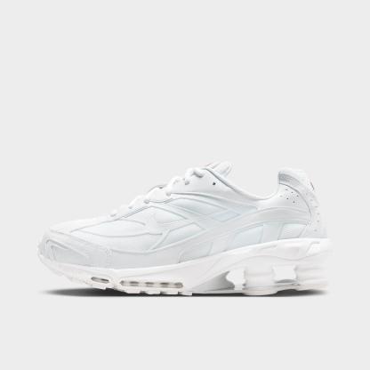Men's Nithtke Shox Ride 2 Casual Shoes - White/Photon Dust/White - Left shoe facing left. Outside of the shoe.