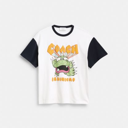 Coach | Brain Dead Zilly Dino T-Shirt - White
