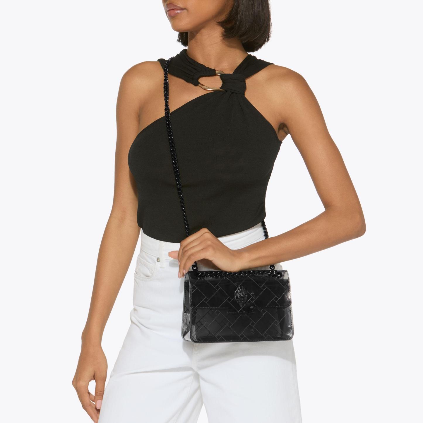 Kurt Geiger London Mini Vinyl Kensington Drench Bag - Black - view 2