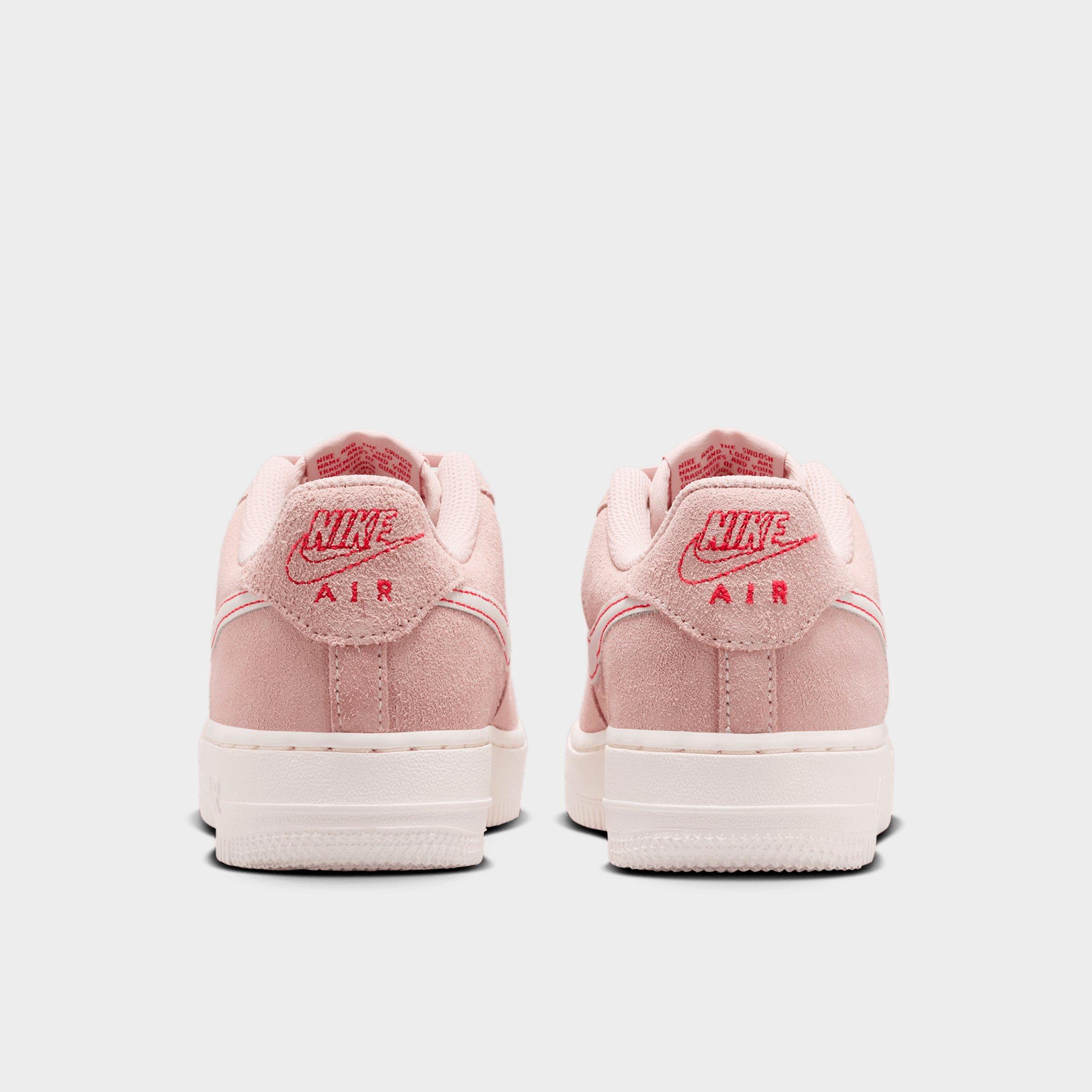 Big Kids' Nithtke Air Force 1 LV8 1 Casual Shoes - Silt Red/University Red/Sail - Back view