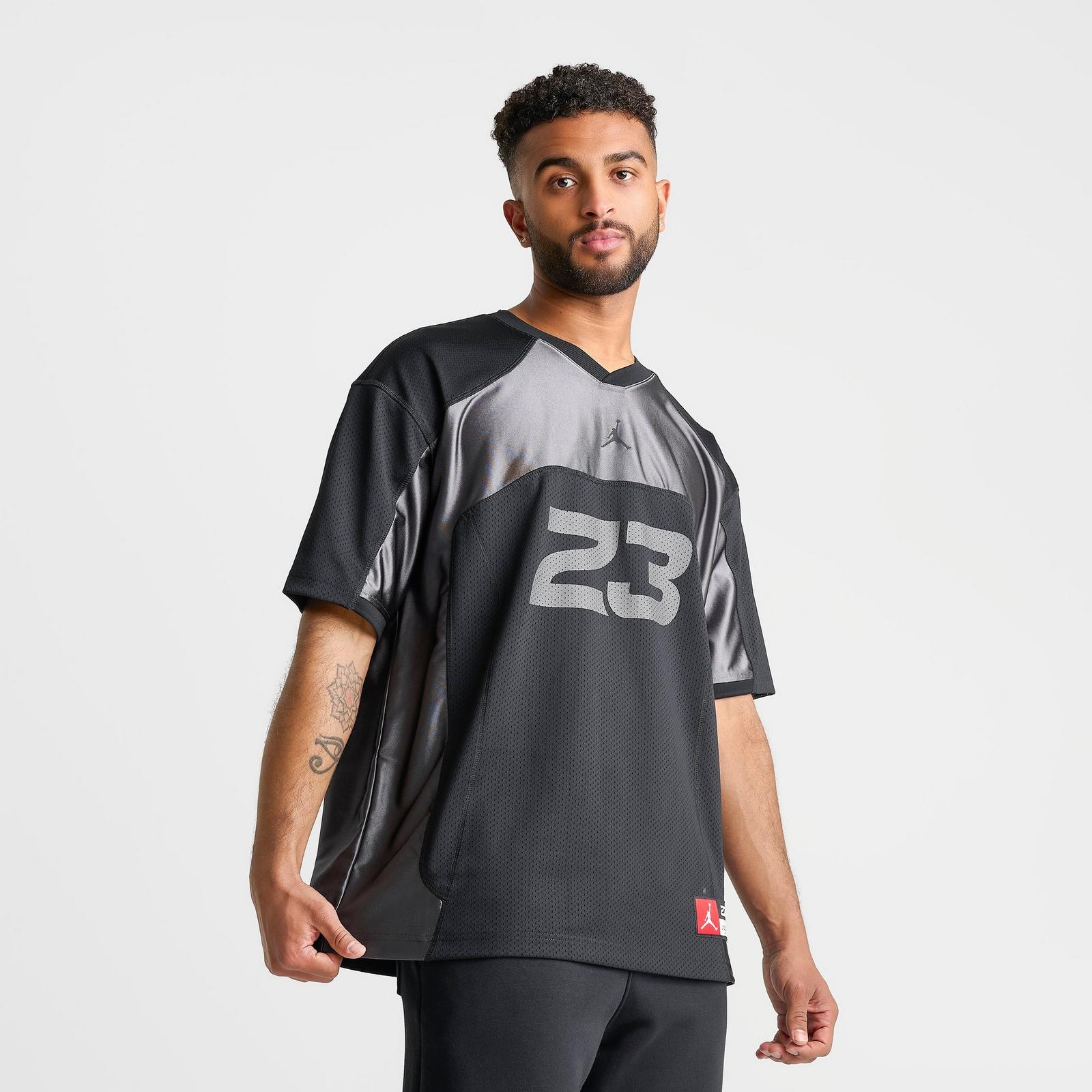 Men's Jordan Flight Football Jersey - Black/Iron Grey/Black - view 3