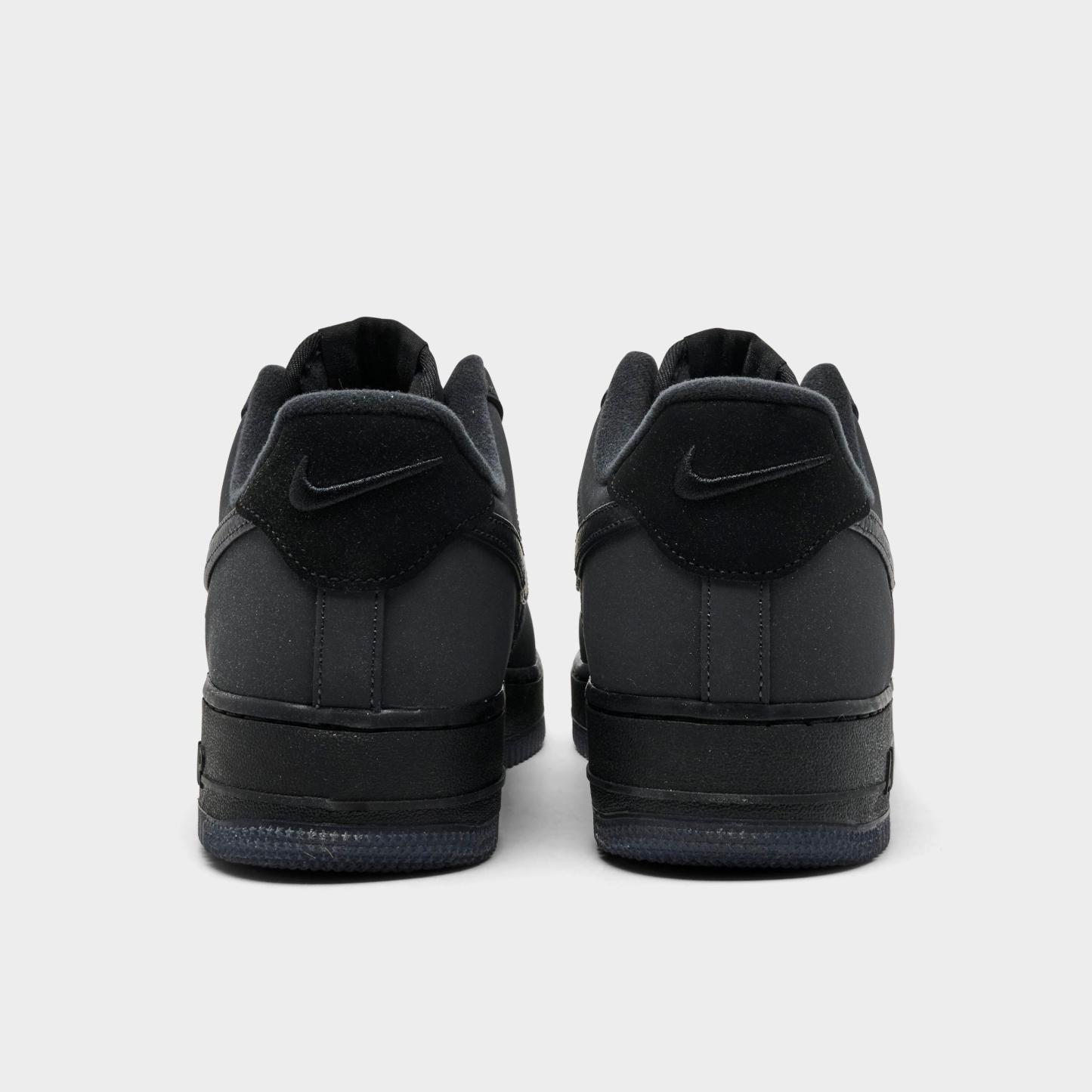 Men's Nithtke Air Force 1 '07 LV8 Casual Shoes - Part 3 - Black/Anthracite - Back view