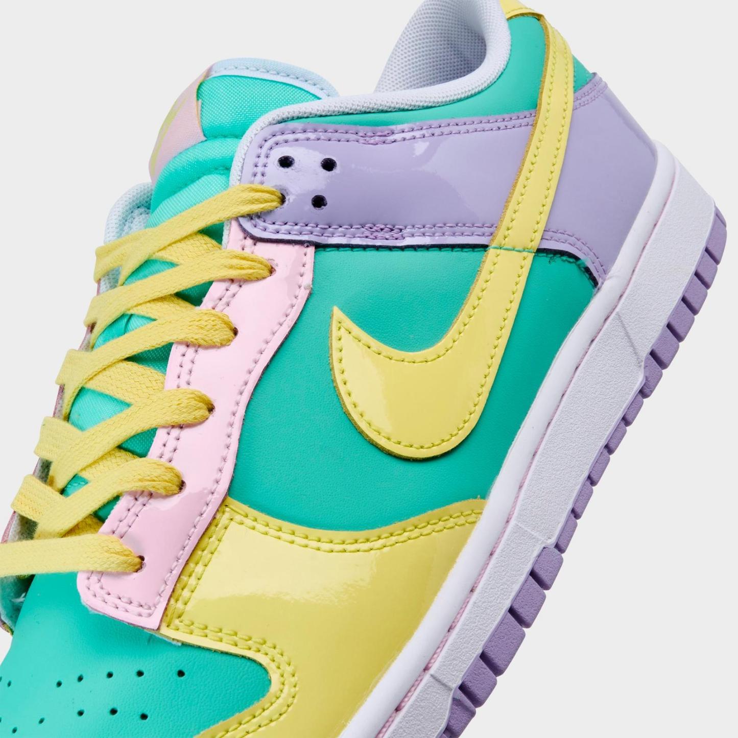 Men's Nike Dunk Low Retro SE Casual Shoes - Emerald Rise/Hydrangeas/White/Yellow Pulse