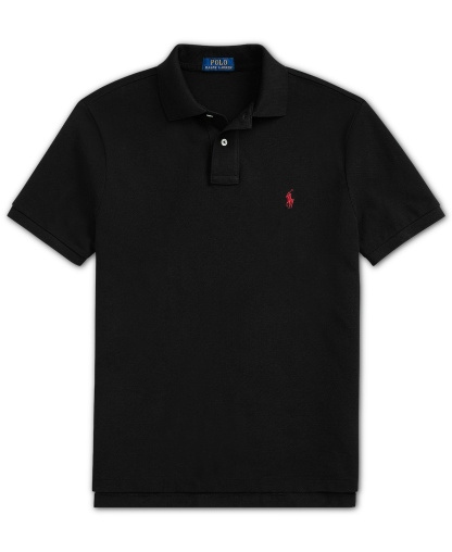 Polo Ralph Lauren Men's Custom Slim-Fit Mesh Polo Shirt - Polo Black