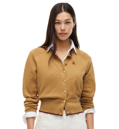 Tommy Hilfiger Women's American Icons Crewneck Cardigan, Macy's Exclusive - Sahara