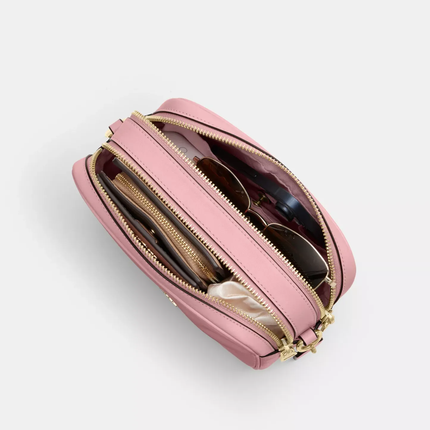 Mini Carey Crossbody Bag - Gold/Soft Pink - view 5