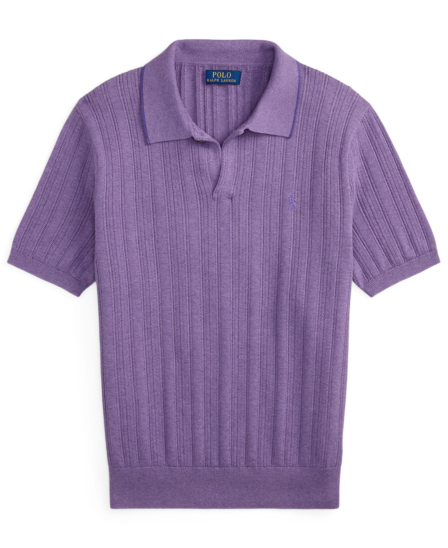 Polo Ralph Lauren Men's Textured Cotton Polo Shirt - Light Coronet Purple Heather