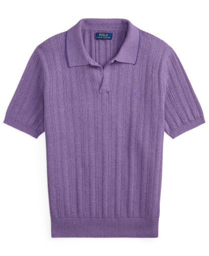 Polo Ralph Lauren Men's Textured Cotton Polo Shirt - Light Coronet Purple Heather