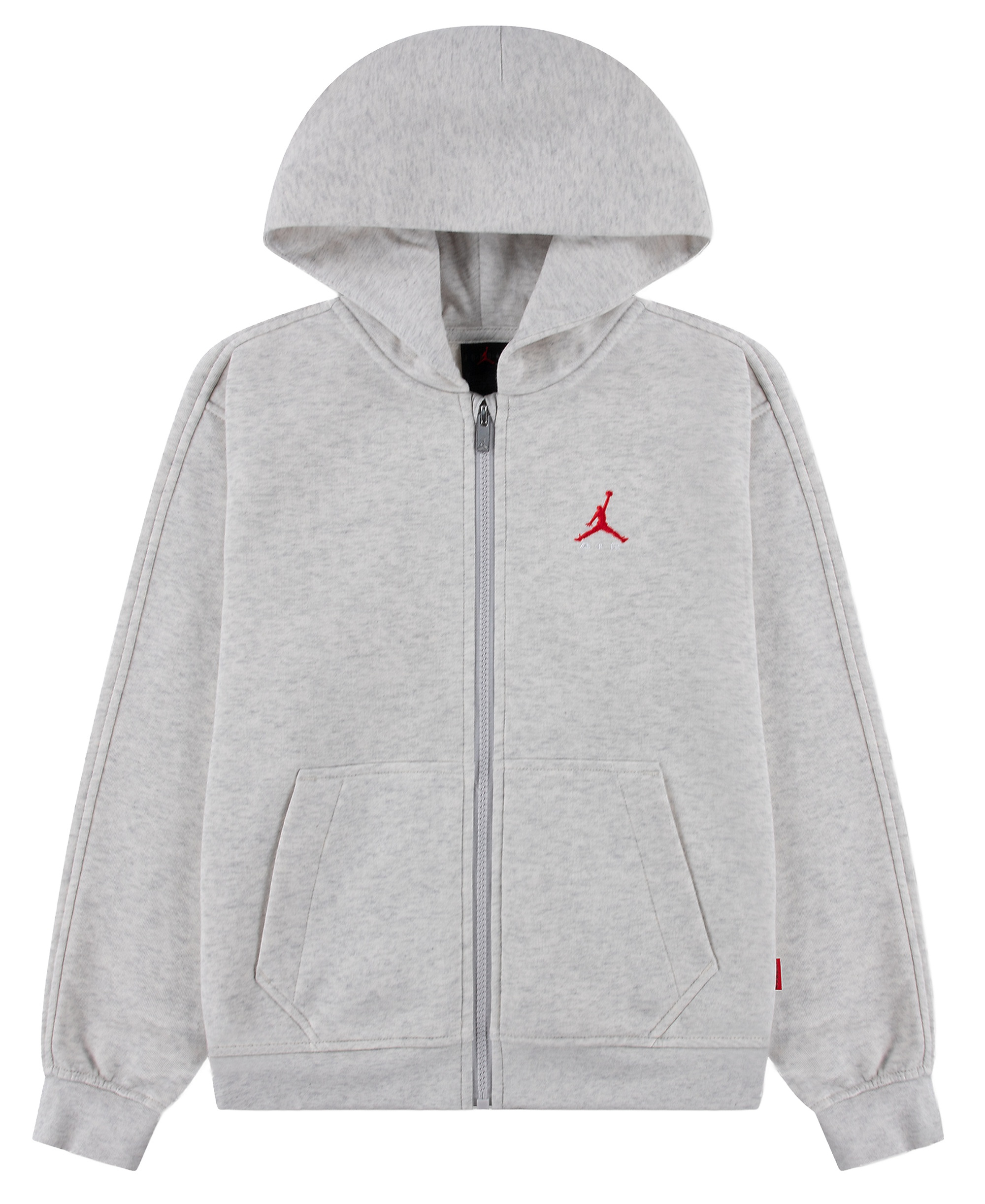 Jordan Boys' 8-20 Brooklyn Fleece Full-Zip Hoodie - Neutral Gray Heather