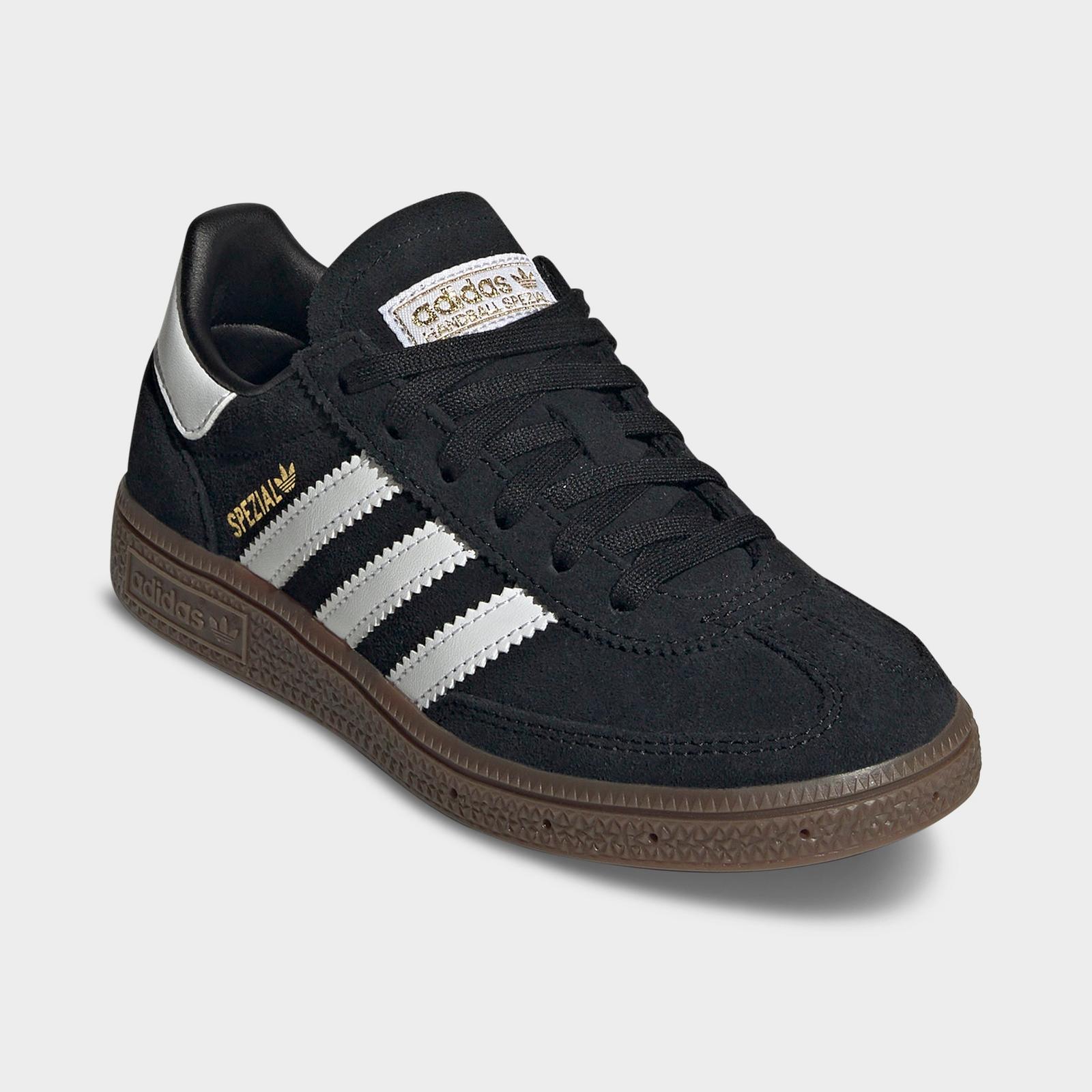 Little Kids' adidas Originals Handball Spezial Casual Shoes - Black/White/Gum - view 2
