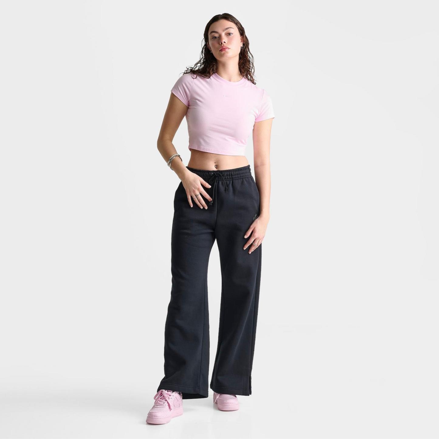 Women's Nike Sportswear Chill Knit Cropped T-Shirt - Pink Foam