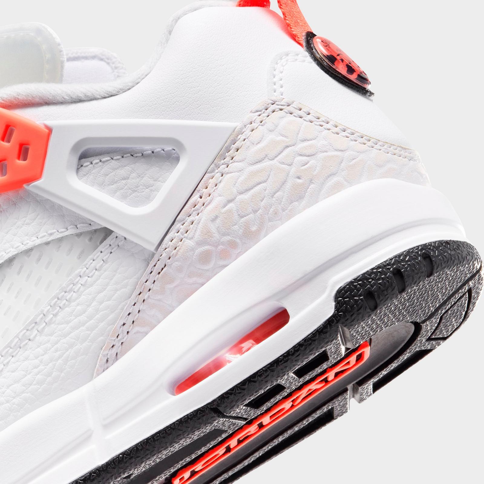 Big Kids' Jordan Spizike Low Casual Shoes - White/Vast Grey/Black/Bright Crimson - view 3