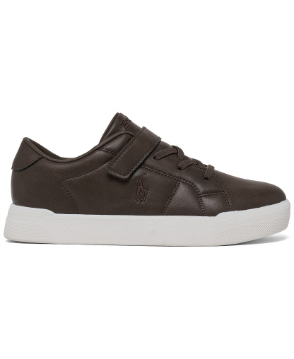 Polo Ralph Lauren Little Kids Sutton Fastening Strap Sneakers from Finish Line - Chocolate Brown