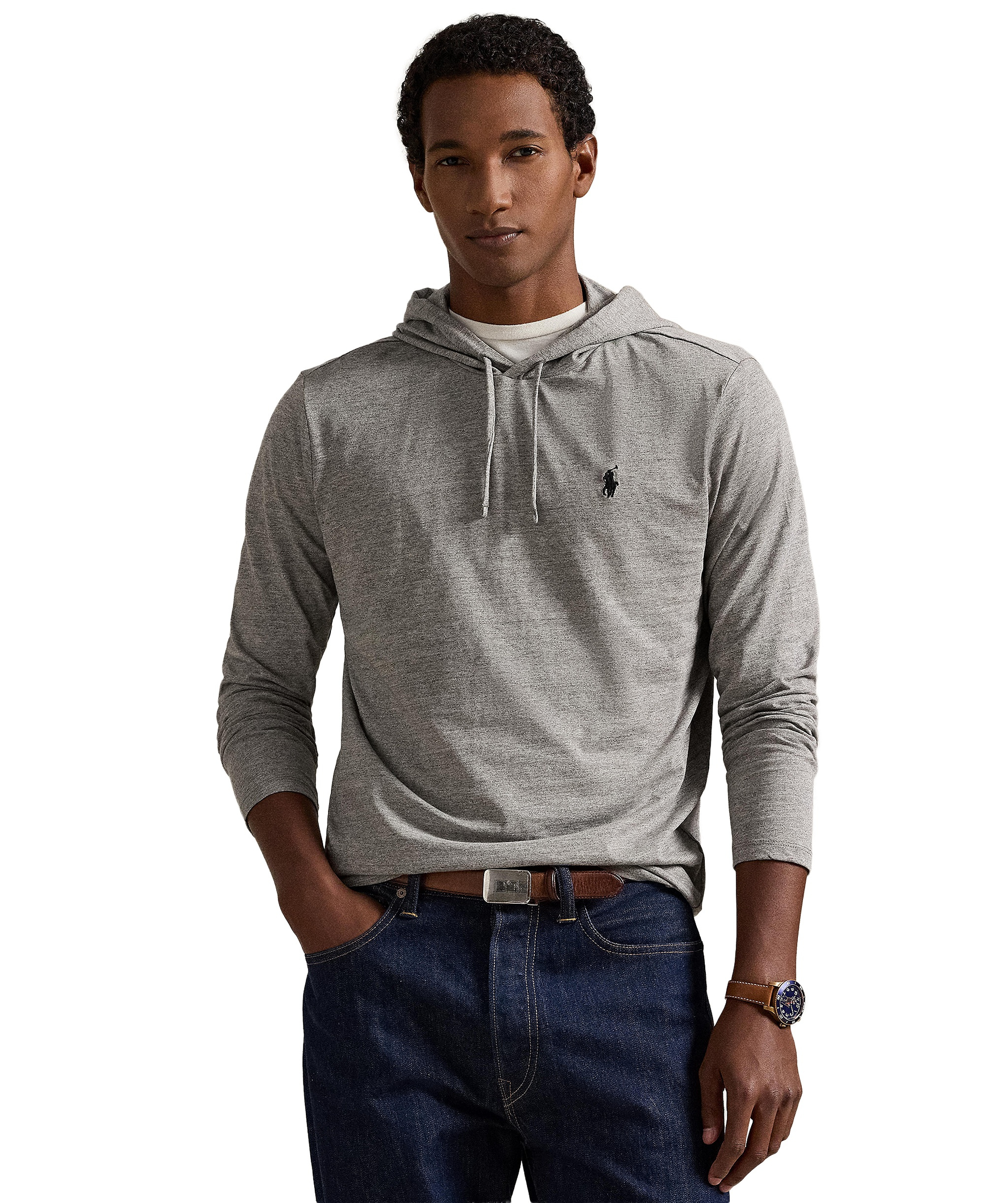 Polo Ralph Lauren Men's Hooded Jersey - Gray