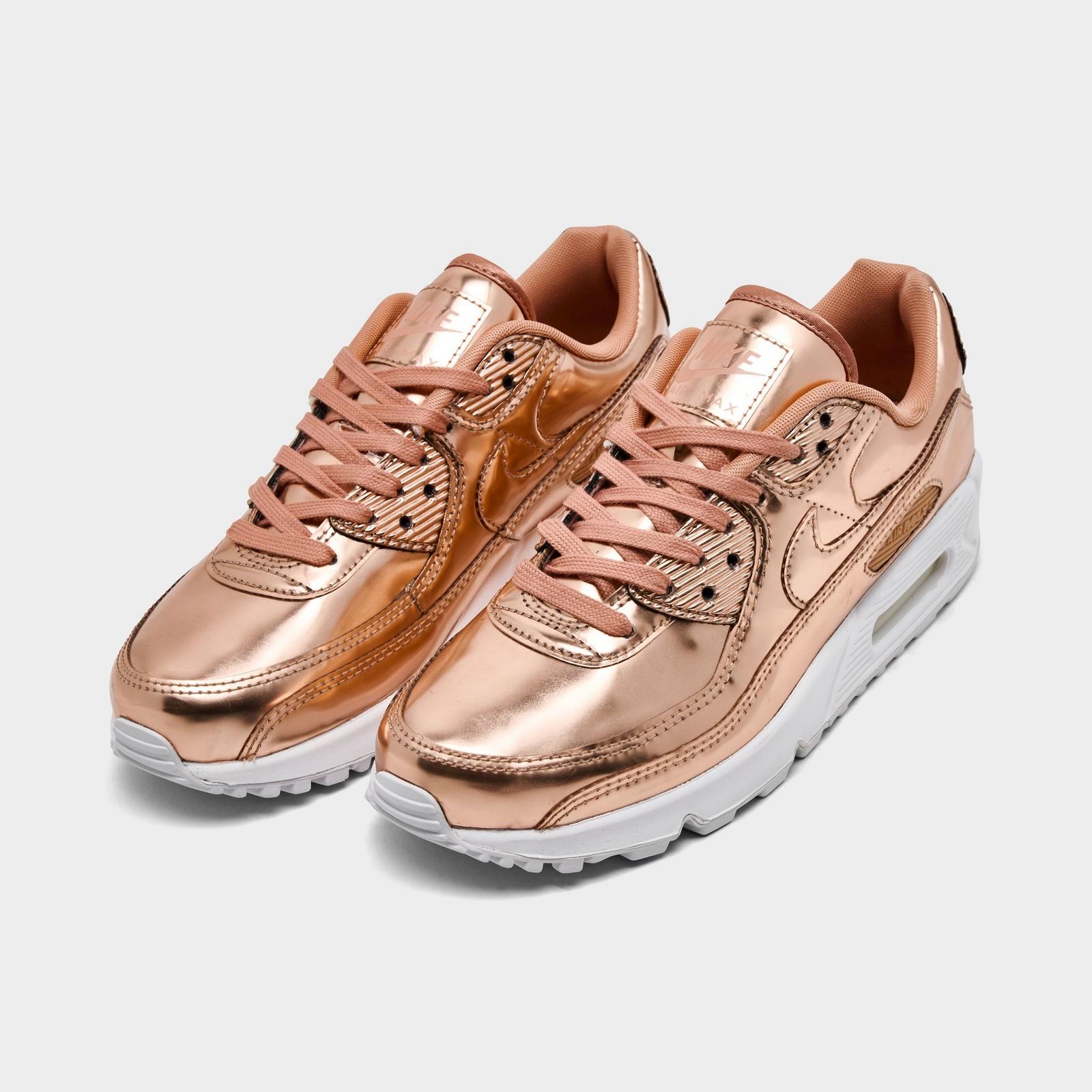 Women's Nike Air Max 90 SP Casual Shoes - Rose Gold/Rose Gold/Metallic Red Bronze