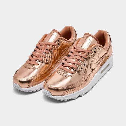 Women's Nike Air Max 90 SP Casual Shoes - Rose Gold/Rose Gold/Metallic Red Bronze