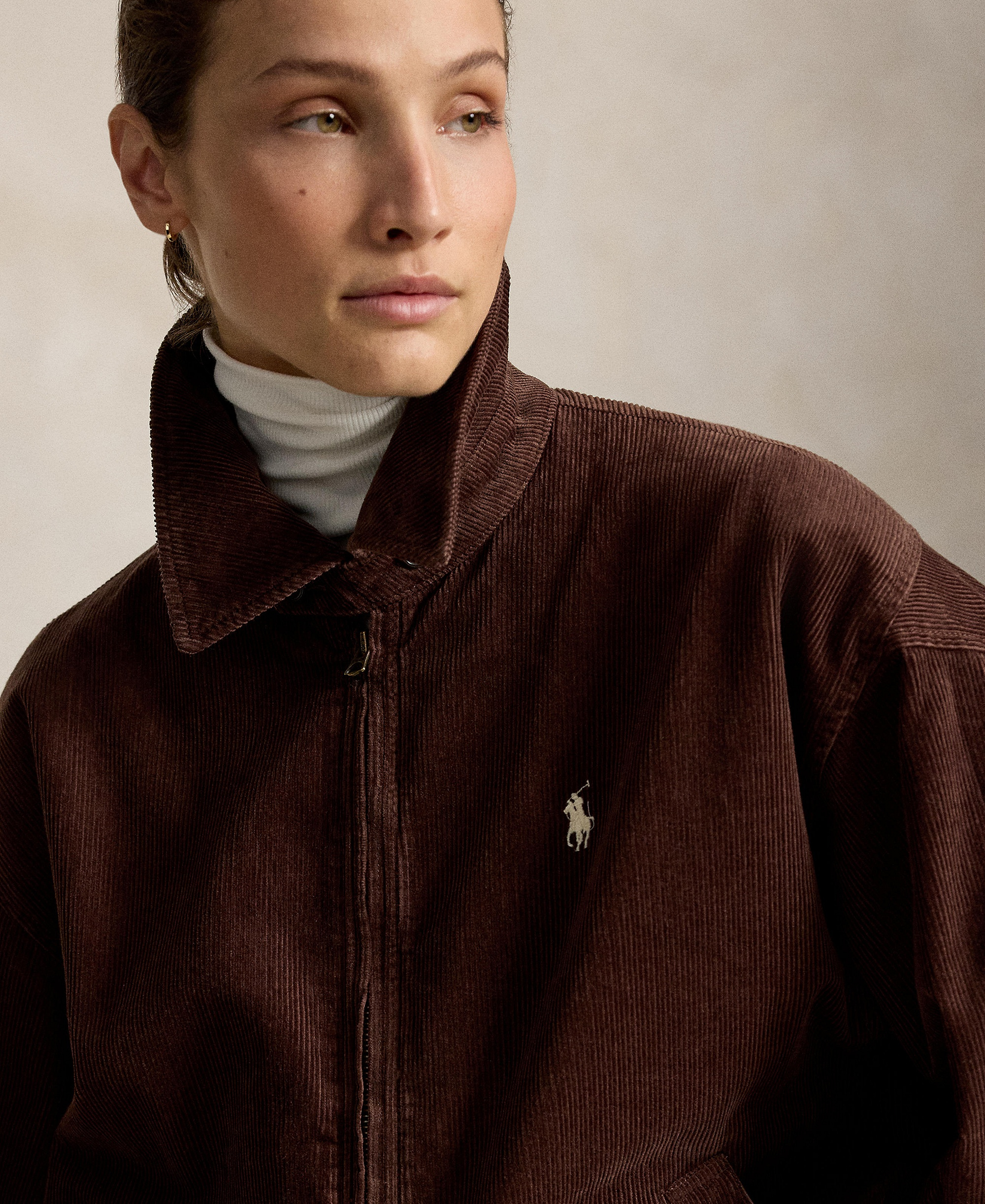 Polo Ralph Lauren Women's Bubble Relaxed-Fit Corduroy Jacket - Brown
