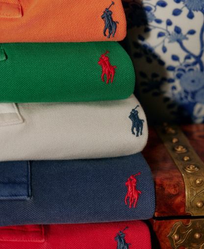 Polo Ralph Lauren Men's Classic-Fit Mesh Polo Shirt - Red/Navy