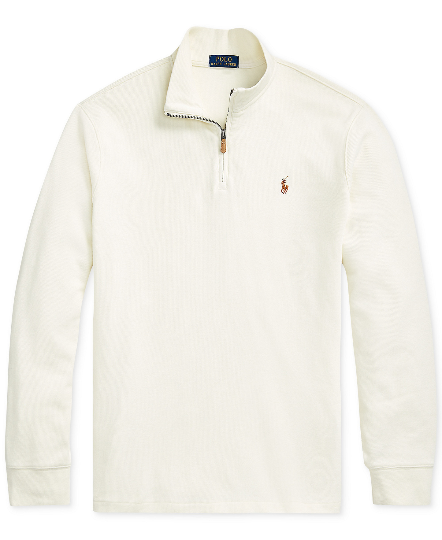 Polo Ralph Lauren Men's Estate-Rib Cotton Quarter-Zip Sweater - Parchment Cream