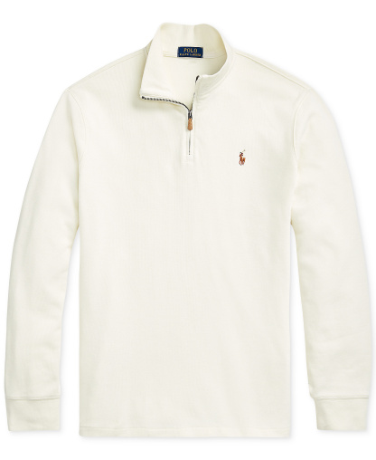 Polo Ralph Lauren Men's Estate-Rib Cotton Quarter-Zip Sweater - Parchment Cream