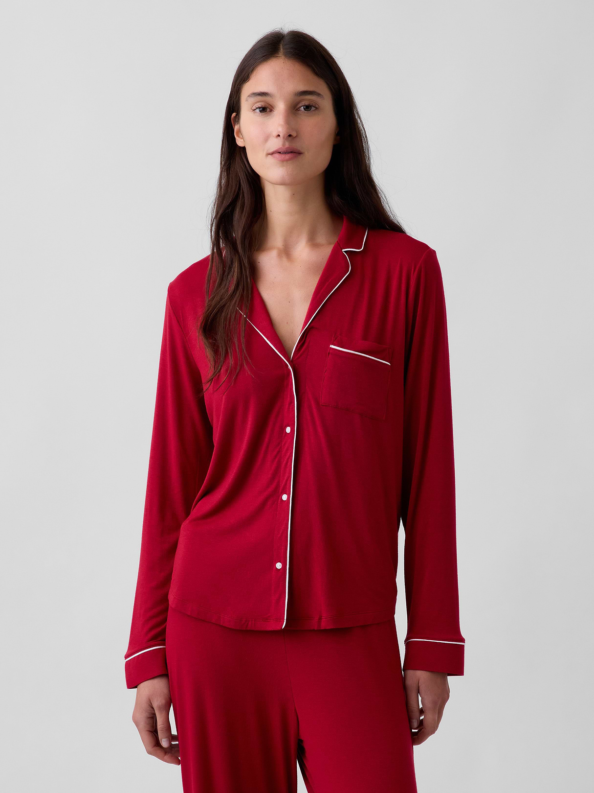 SoftMade Modal PJ Top - Sled red