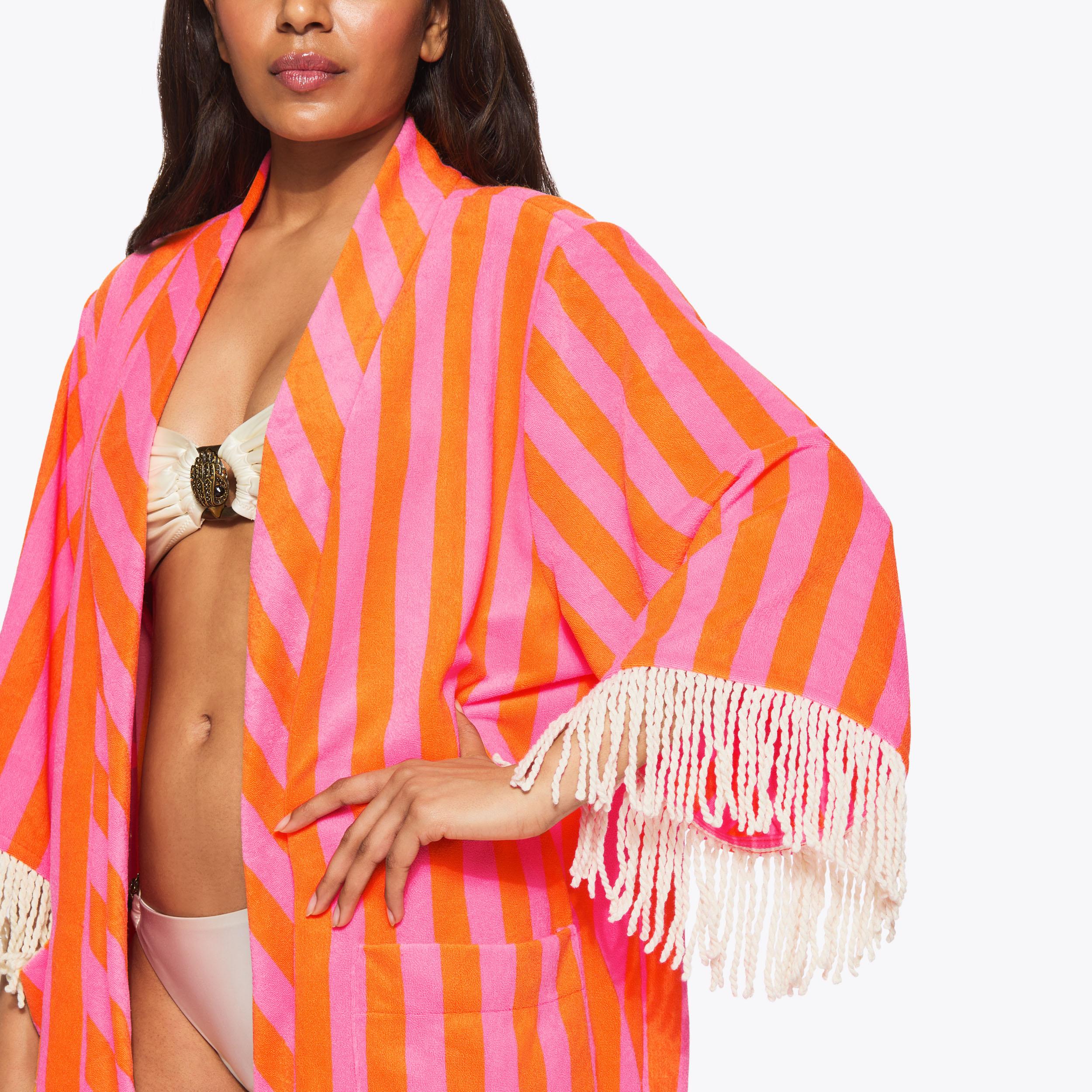 Kurt Geiger London Kurt's Cabana Terry Kaftan - Pink - view 3