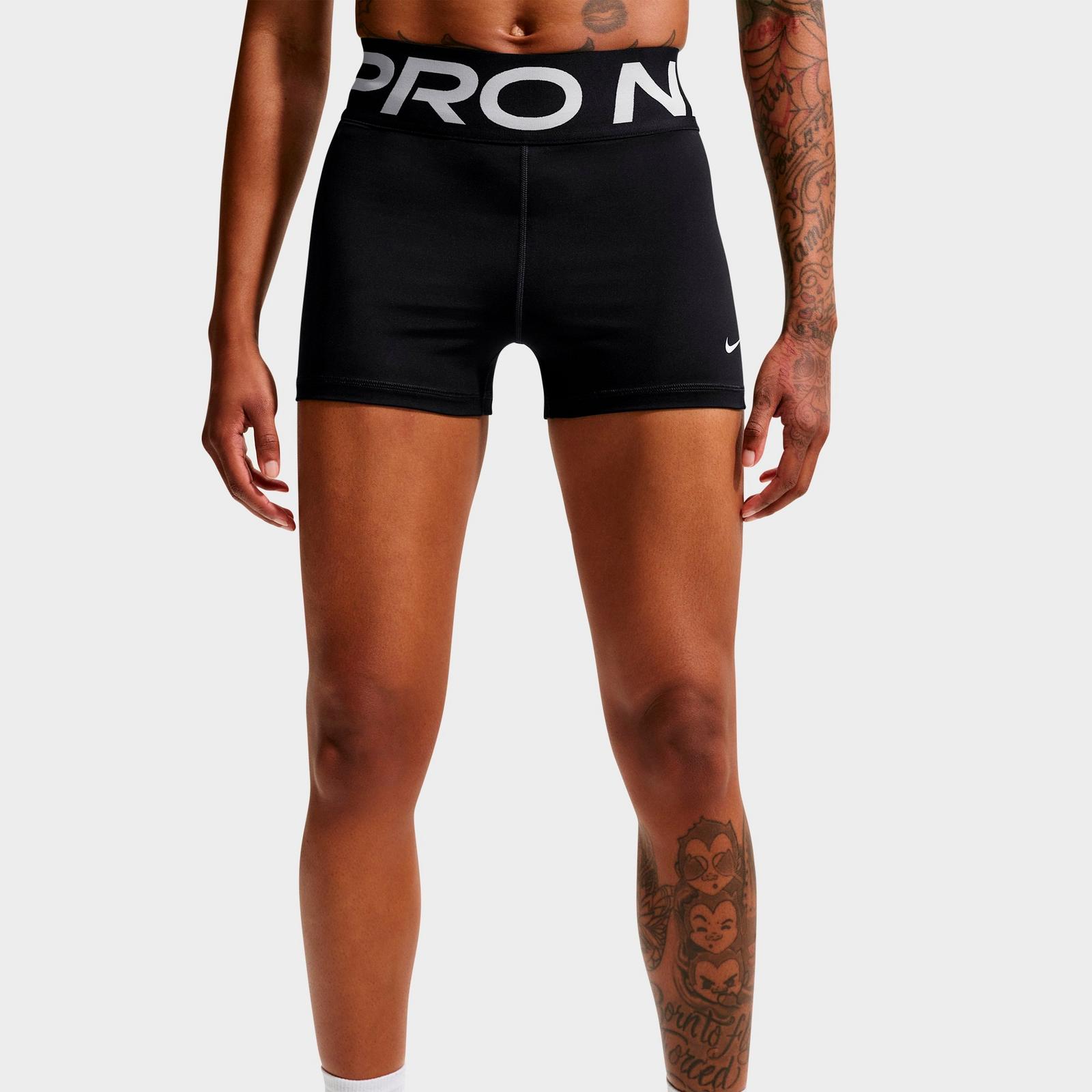 Women's Nike Pro Sculpt High-Waisted 3" Biker Shorts - Black/White