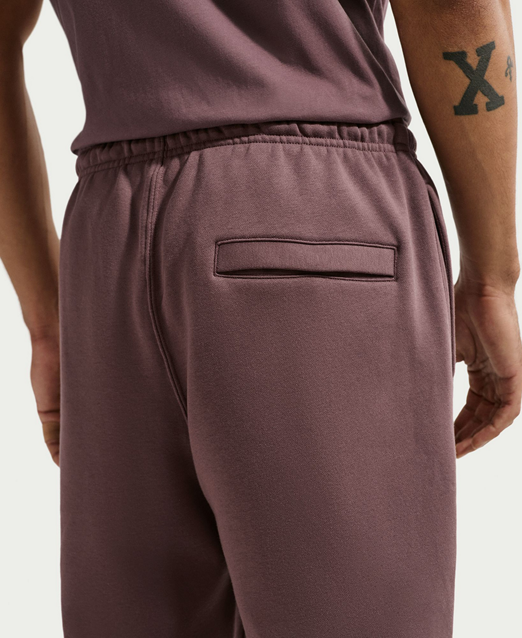 Nike Club Men's Brushed Fleece Open Hem Pants - Tattoo/White