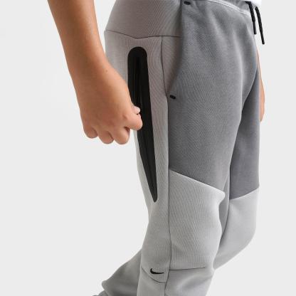 Big Kids' Nithtke Sportswear Tech Fleece Reflective Jogger Pants - Wolf Grey/Smoke Grey/Black/Energy