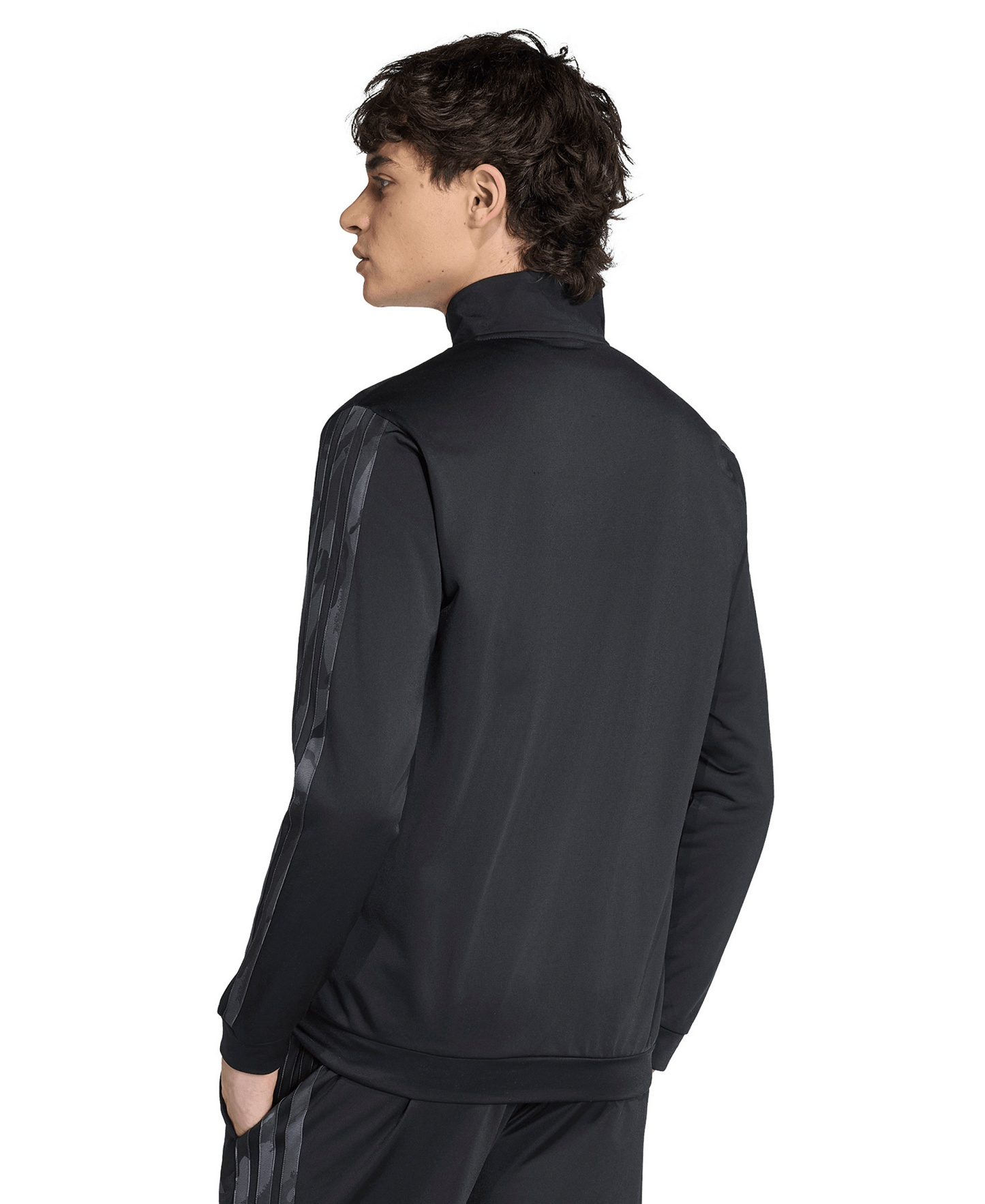 adidas Men's Camouflage 3-Stripes Regular-Fit Track Jacket - Black