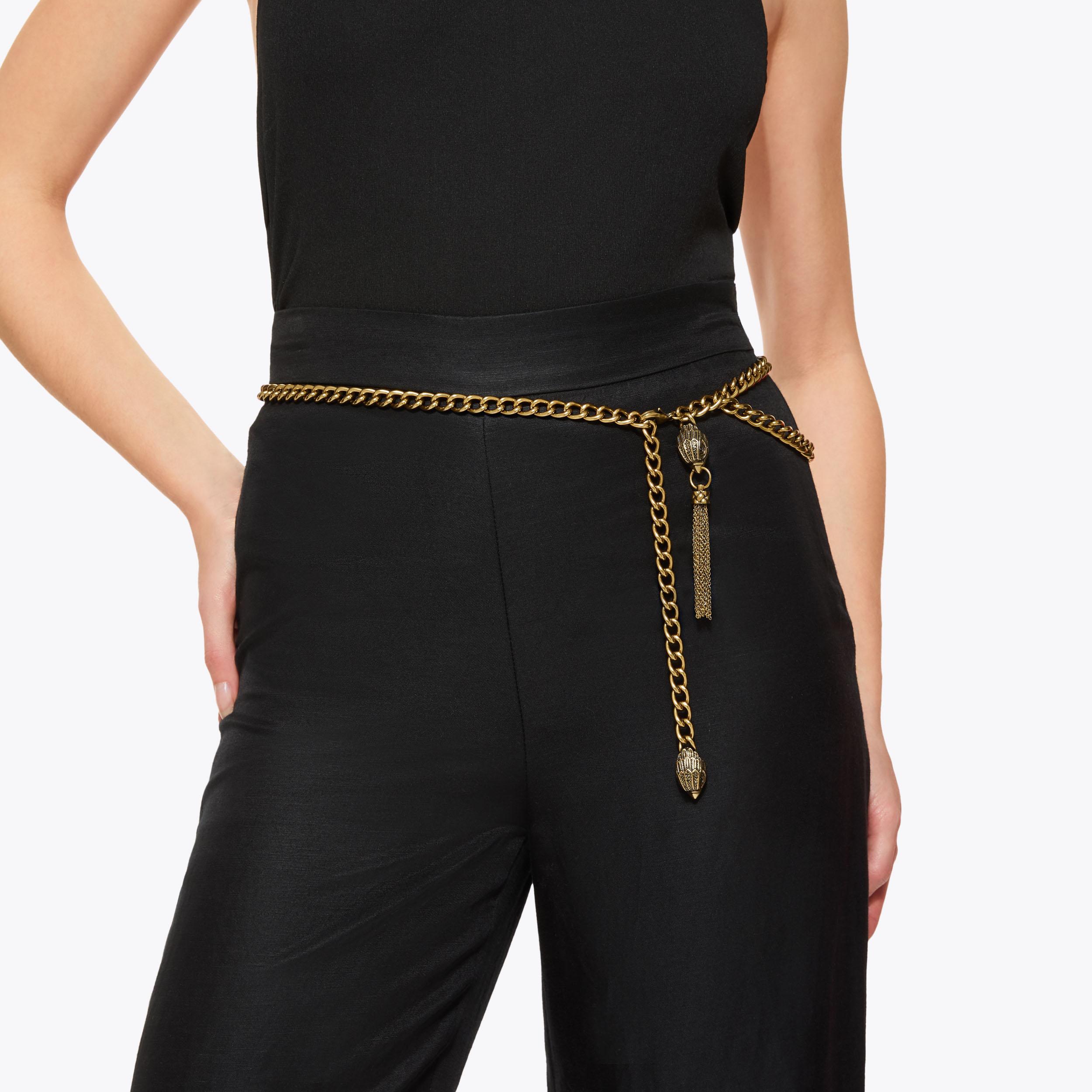 Kurt Geiger London Eagle Tassel Chain Belt - Metallics - view 2