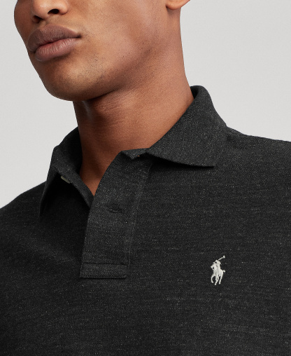 Polo Ralph Lauren Men's Classic-Fit Mesh Polo Shirt - Black Marl Heather