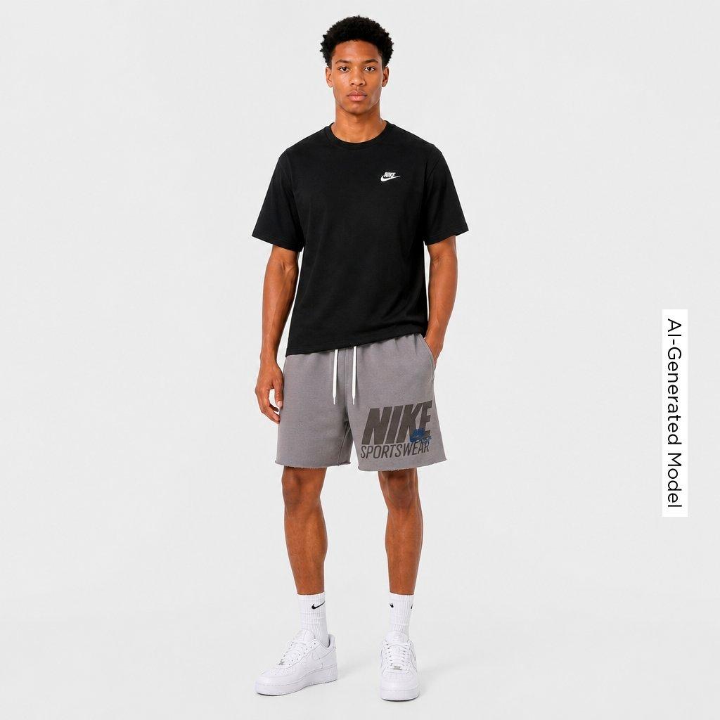Men's Nithtke Sportswear Club Athletic Dept. Fleece Shorts - Pencil Point/Midnight Navy