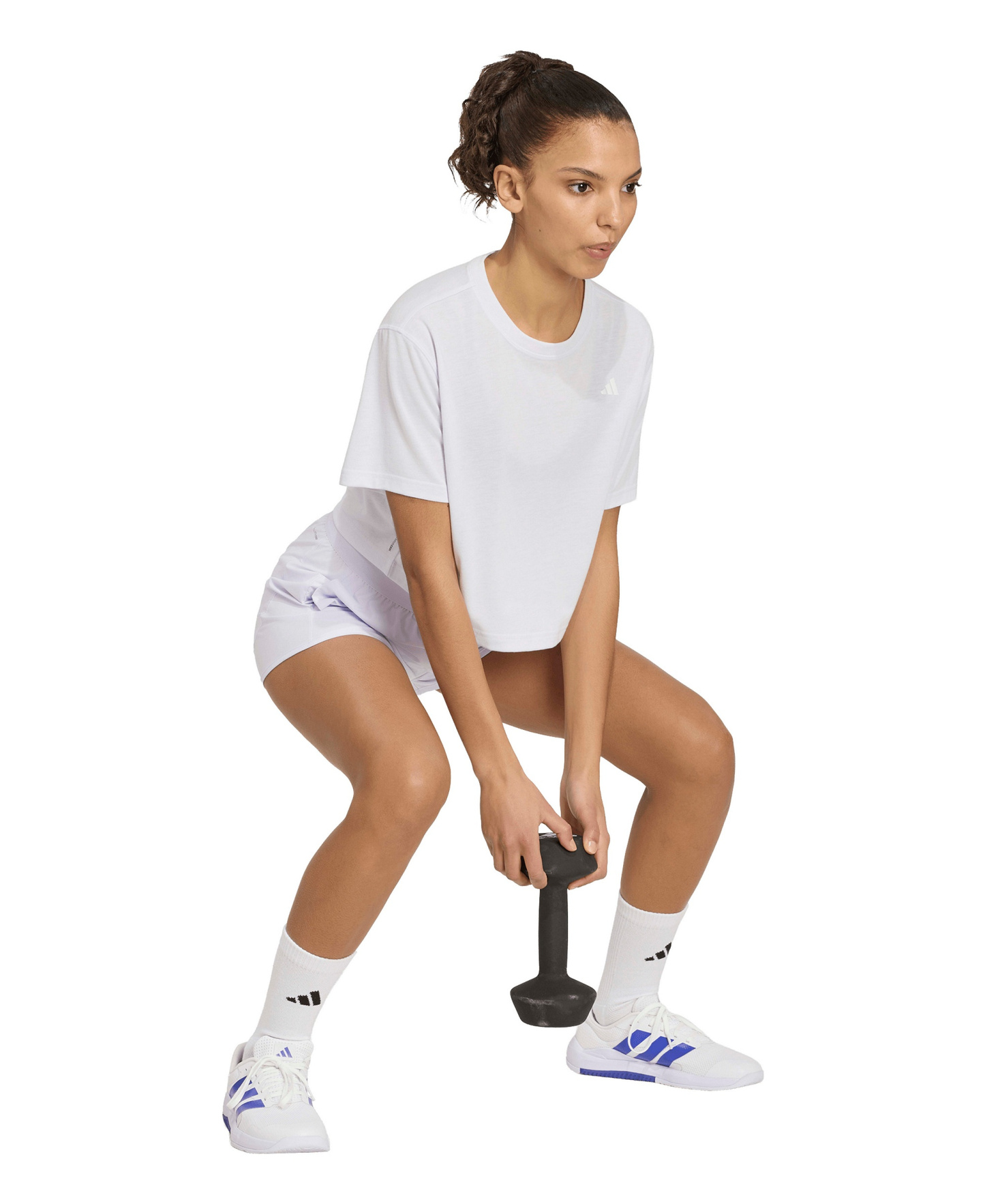 adidas Women's Train Essentials Boxy Workout T-Shirt - Frozen Purple