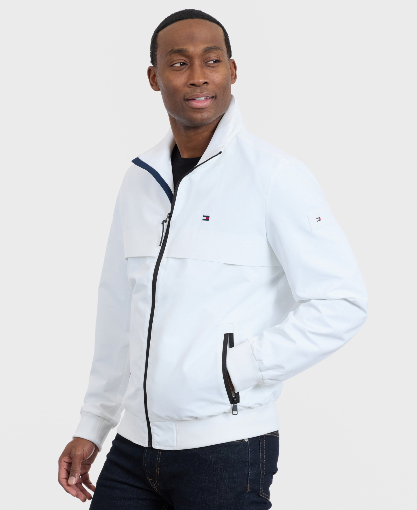 Tommy Hilfiger Men's Water Resistant Boating Regular-Fit Jacket - White
