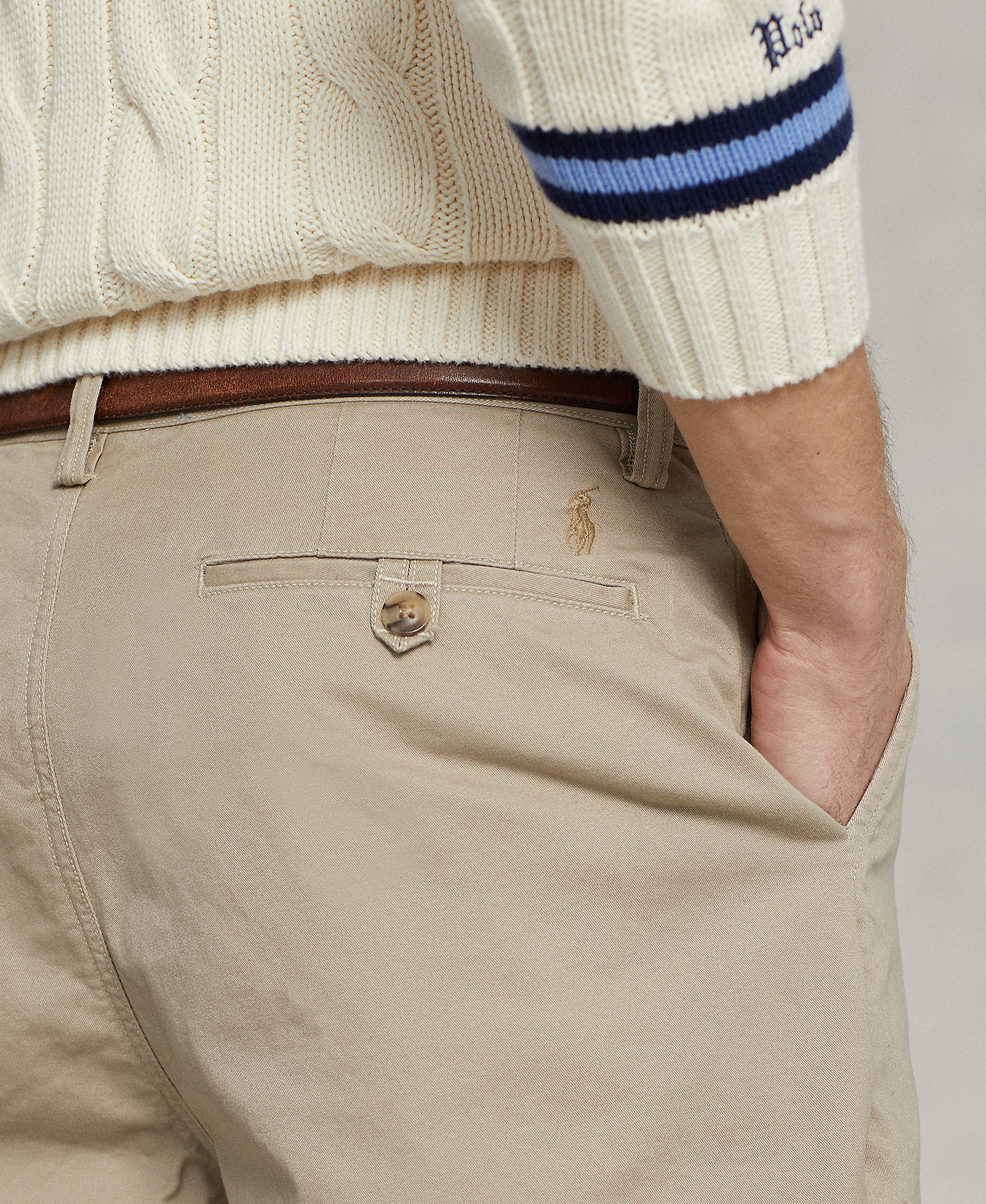 Polo Ralph Lauren Men's Stretch Classic-Fit Chino Shorts, 9" inseam - Khaki Tan