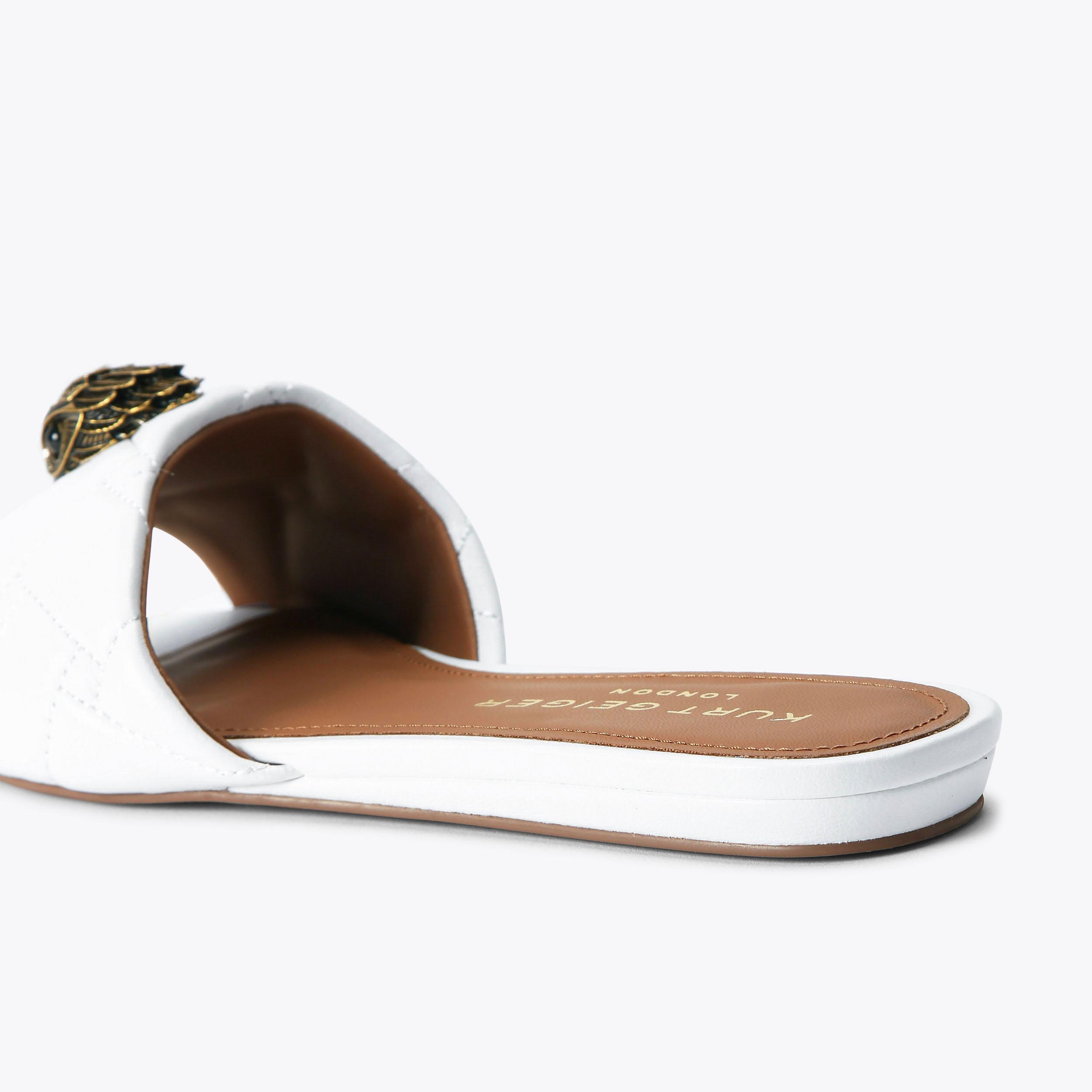 Kurt Geiger London Kensington Flat Sandal - White - view 4