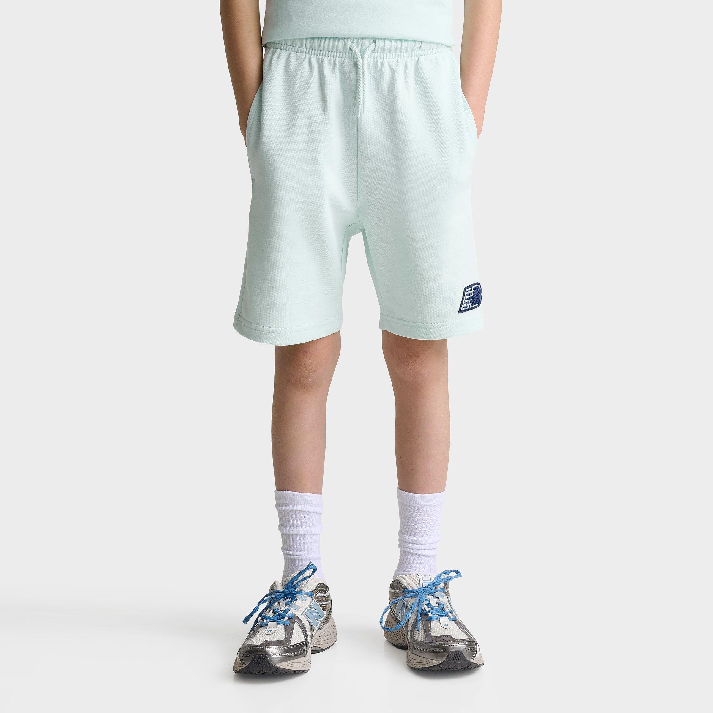 Big Kids' New Balance French Terry Shorts - Glint Blue - view 3