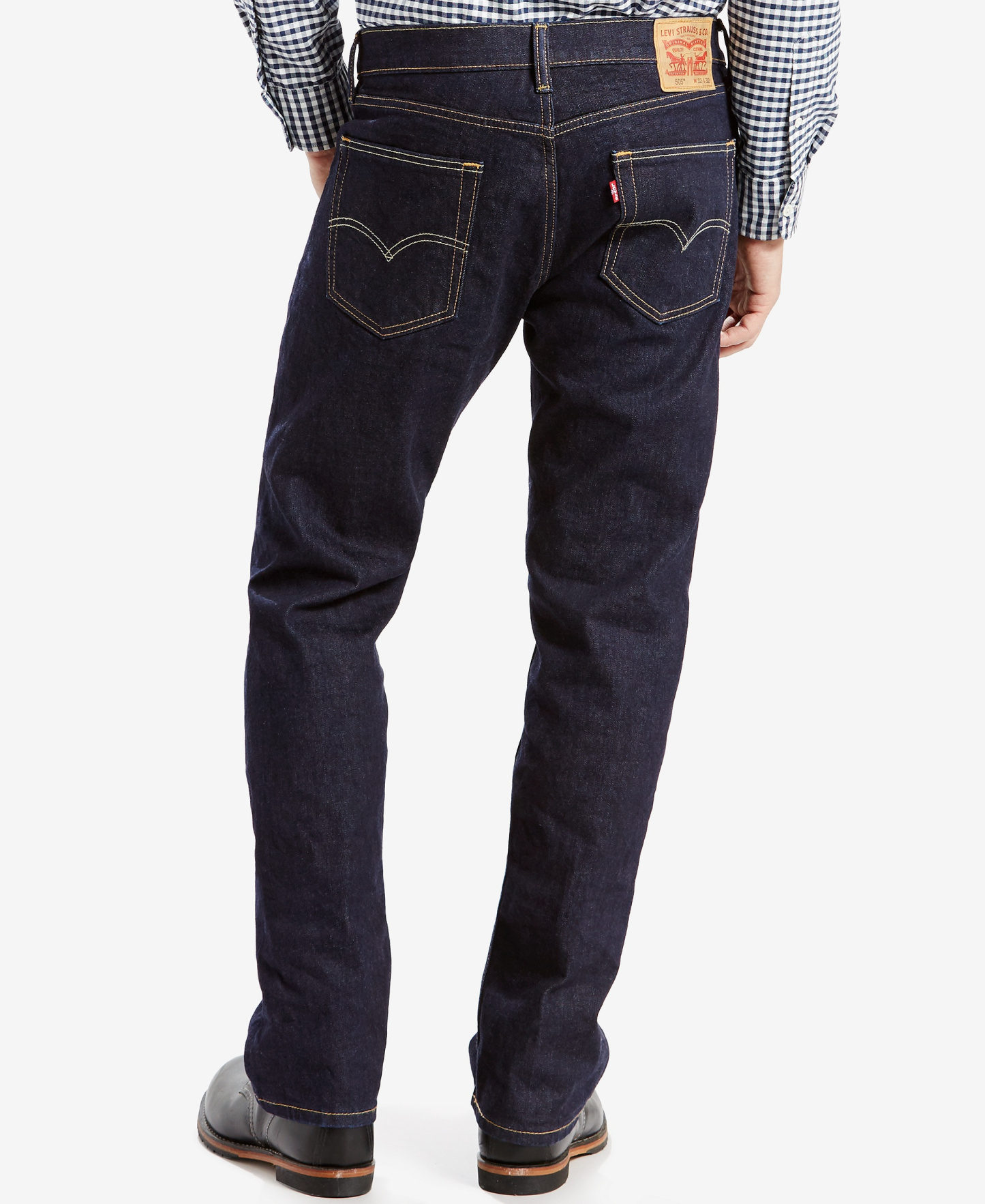 Levi's Men’s 505™ Regular-Fit Stretch Jeans - Rinse Stretch