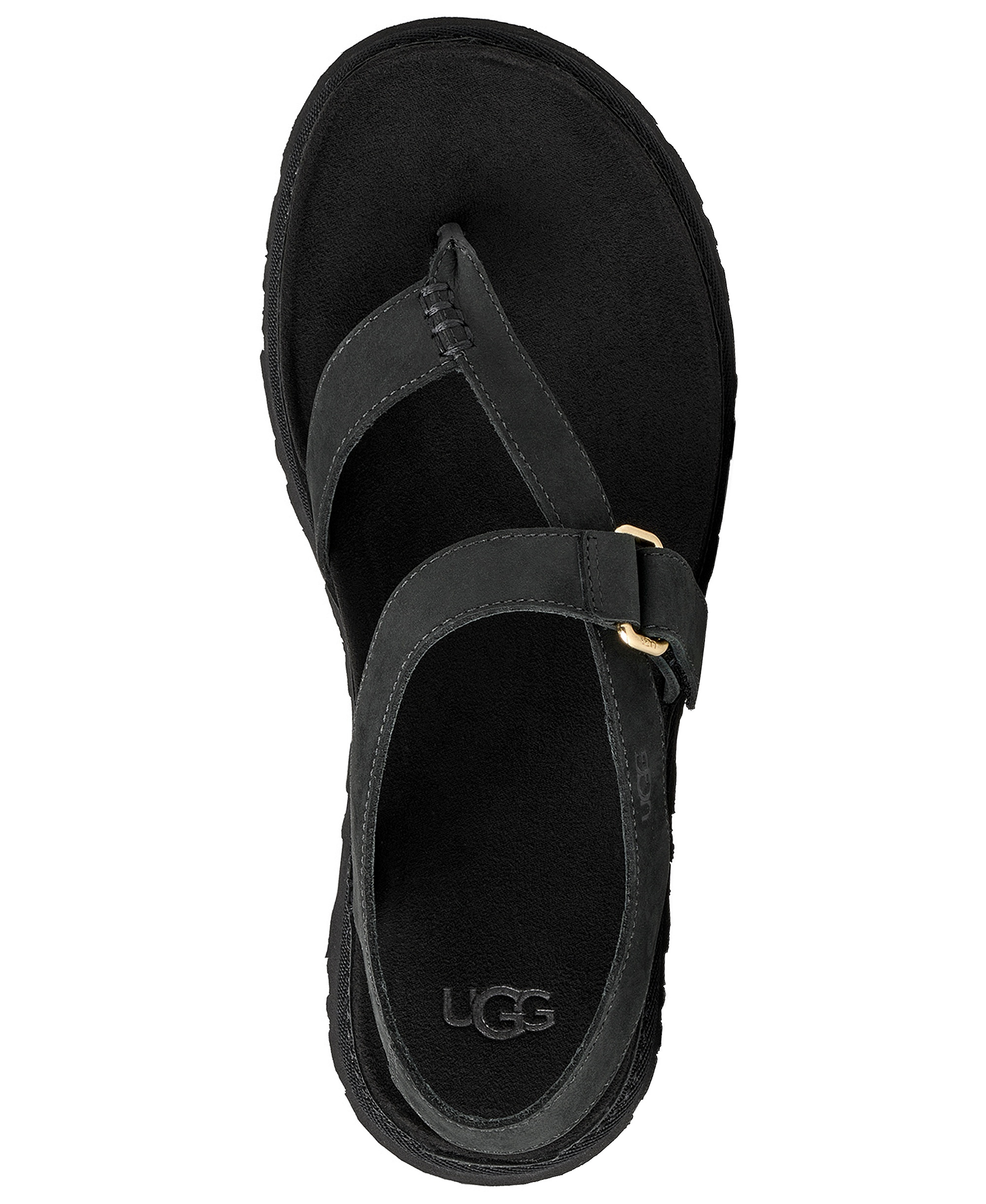UGG® Women's GoldenGaze Open Toe Flat Sandals - Black