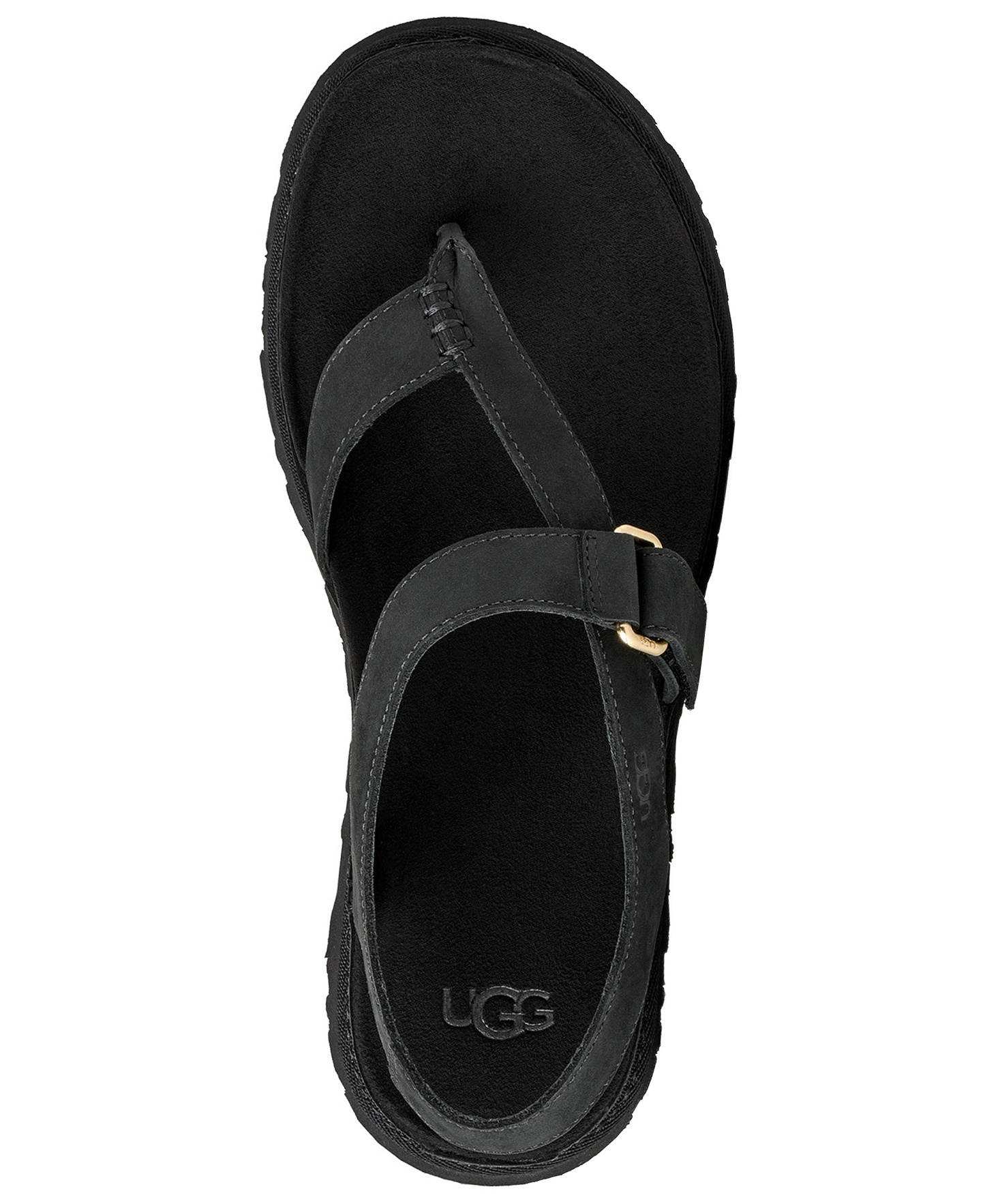 UGG® Women's GoldenGaze Open Toe Flat Sandals - Black