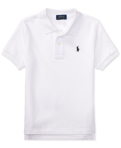Polo Ralph Lauren Boys' 2T-7 Cotton Mesh Polo Shirt - White