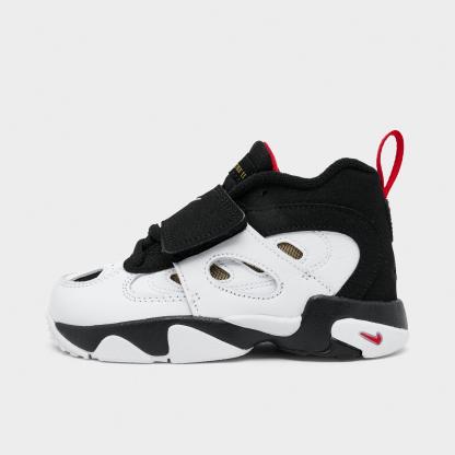 Kids' Toddler Nithtke Diamond Turf 2 Casual Shoes - Black/Fire Red/Metallic Gold/White - Left shoe facing left. Outside of the shoe.