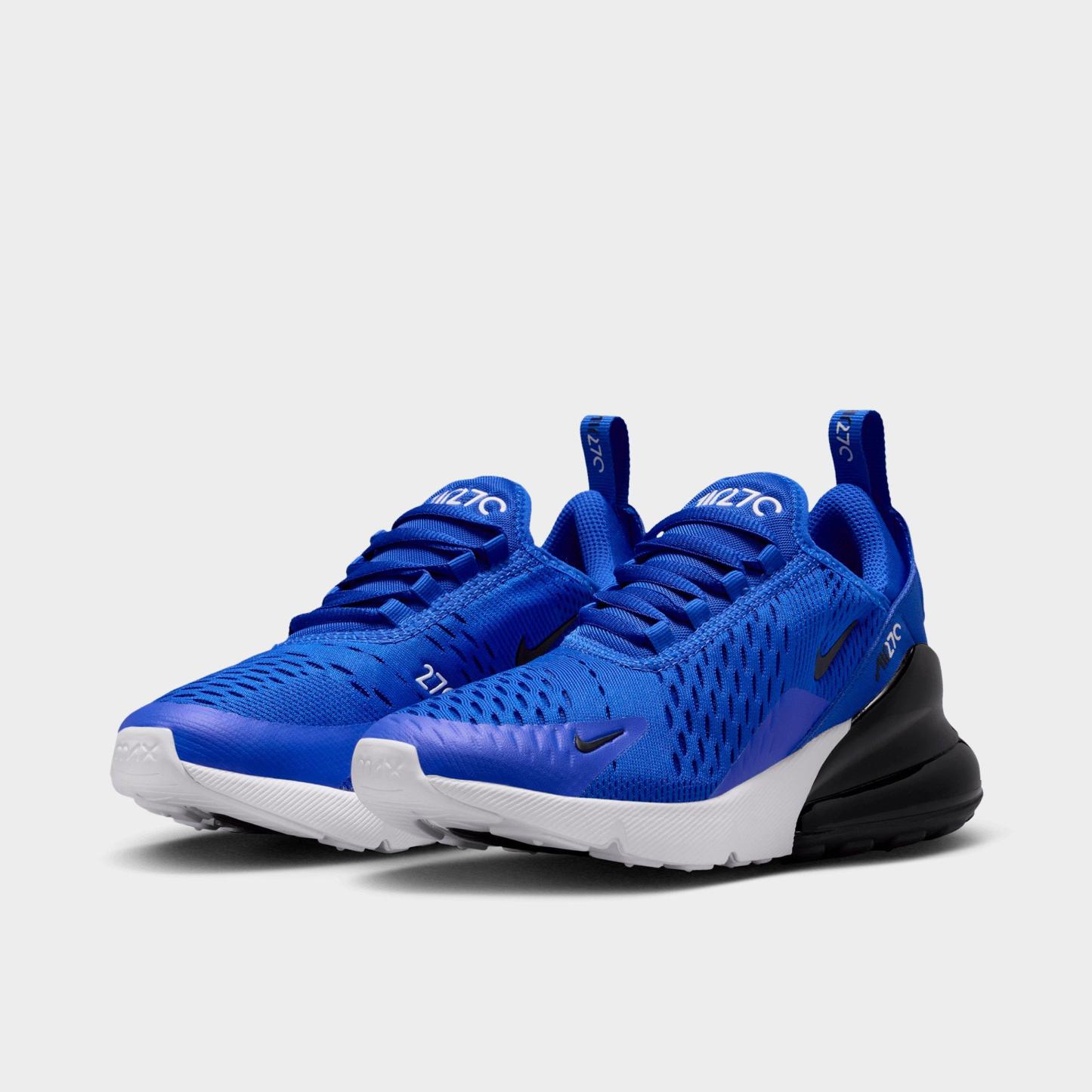 Big Kids' Nithtke Air Max 270 Casual Shoes - Racer Blue/White/Black - Both shoes facing left