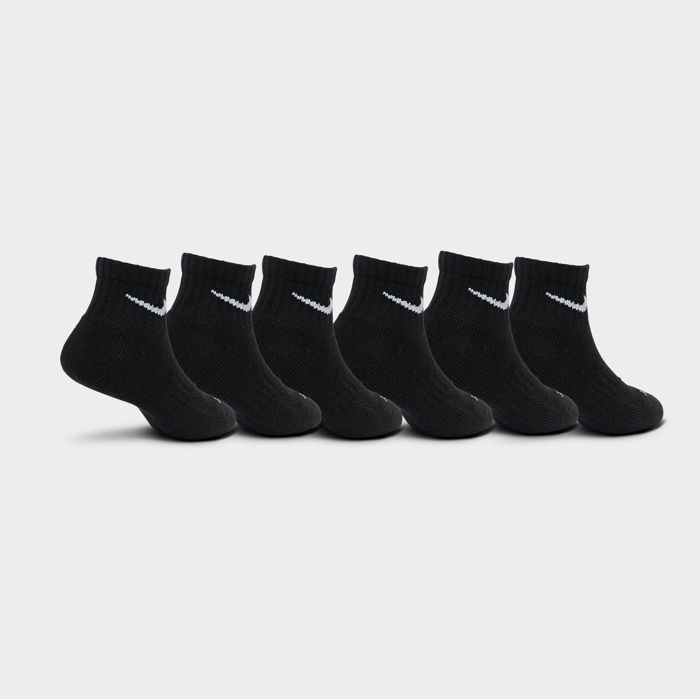 Little Kids' Nithtke Dri-FIT Ankle Socks (6-Pack) - Black