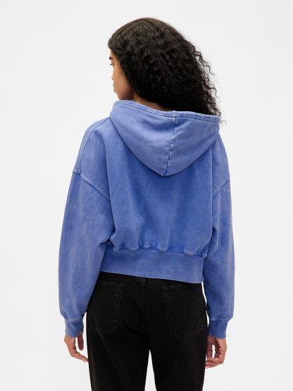 VintageSoft Wedge Zip Hoodie - Mosaic blue