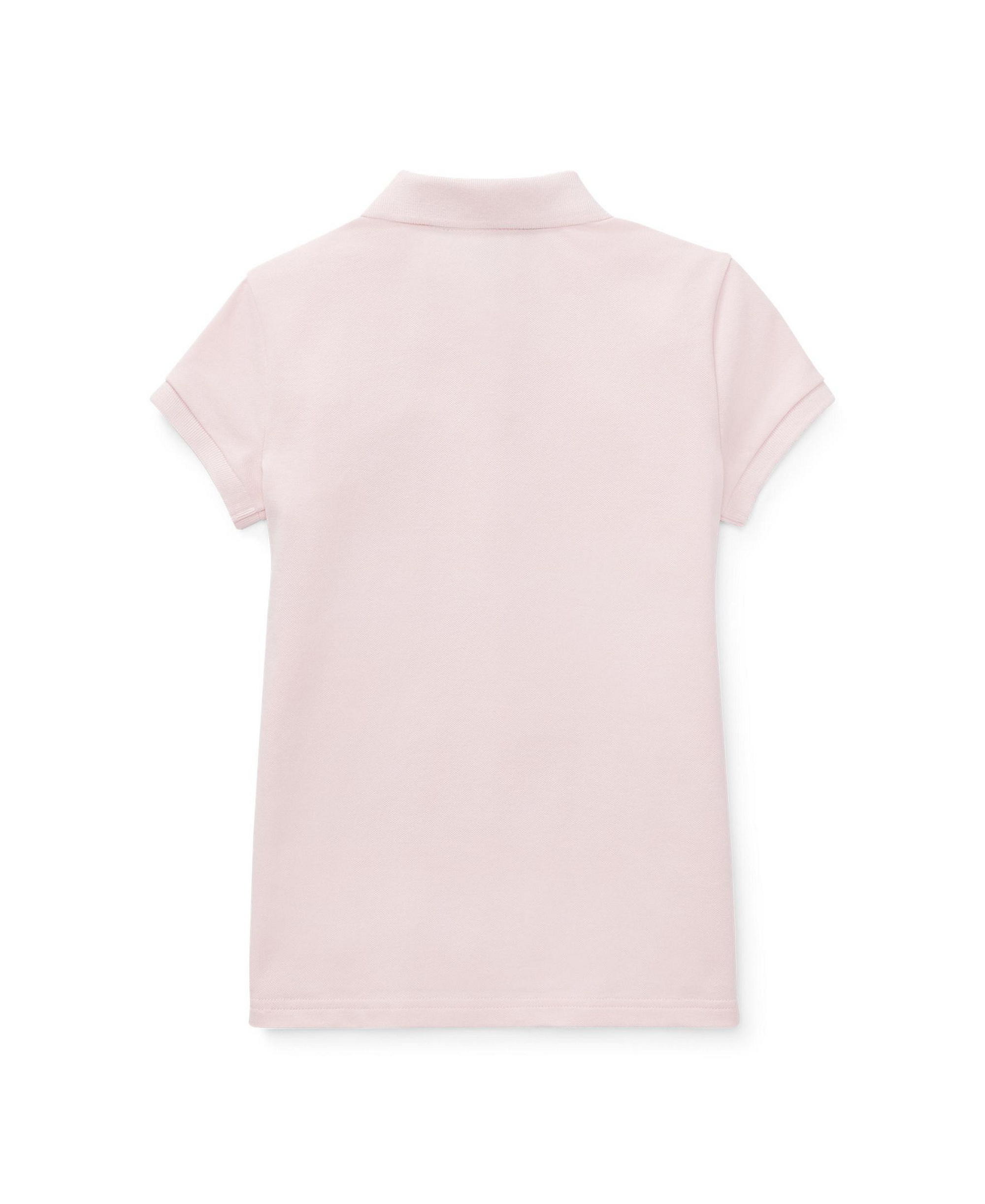 Polo Ralph Lauren Girls' 7-16 Stretch Cotton Mesh Polo Shirt - Hint of Pink