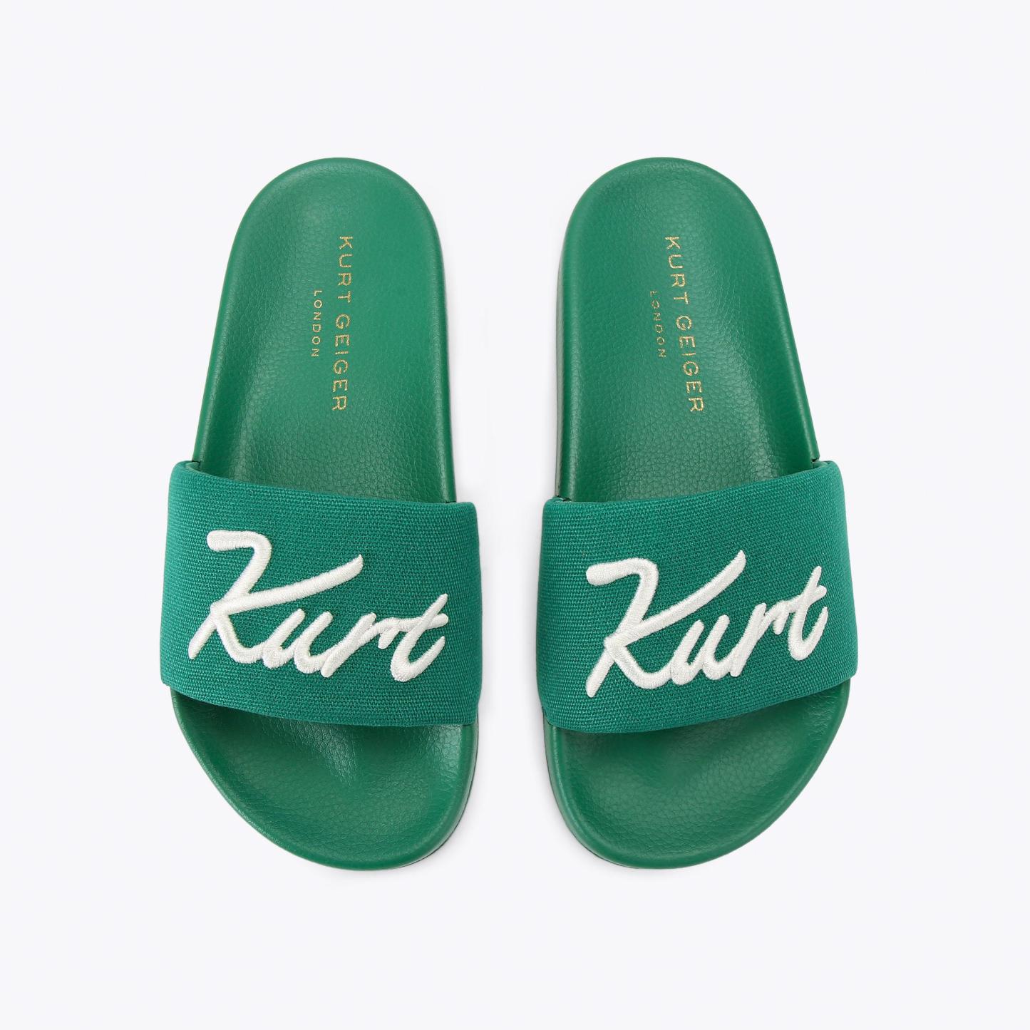 Kurt Geiger London Kurt's Cabana Kurt Meena Slide - Green - view 3